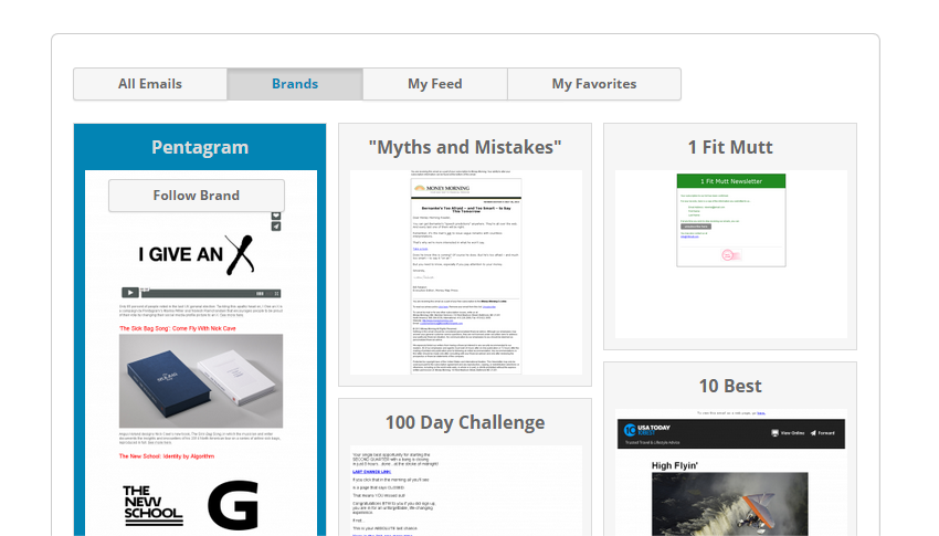 Customize your inspiration inbox