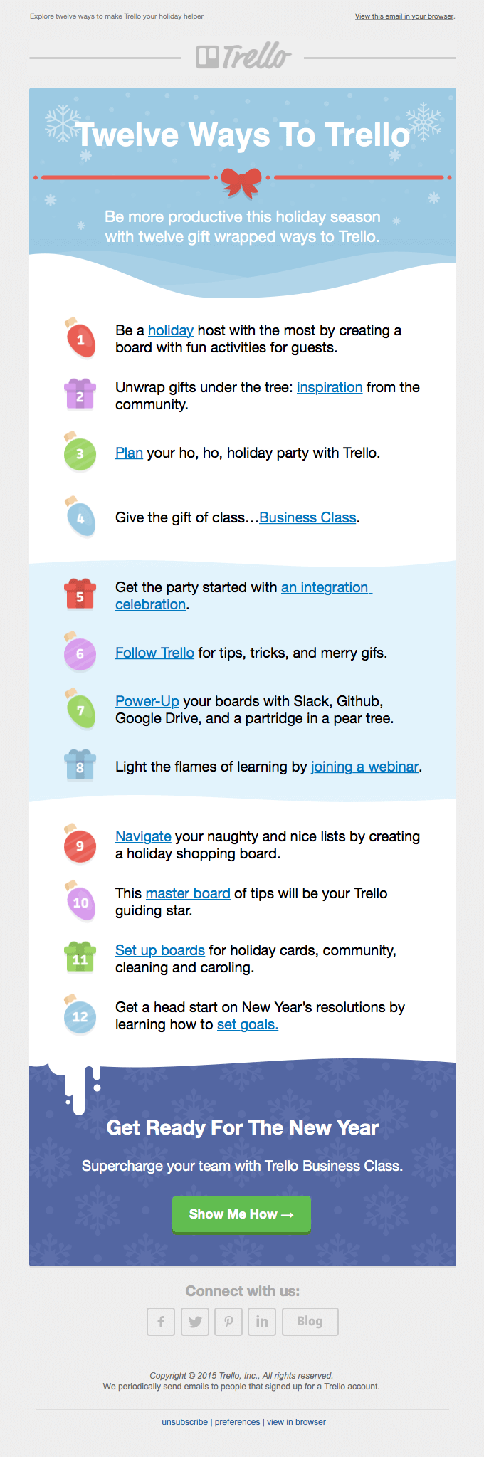 Trello Christmas email